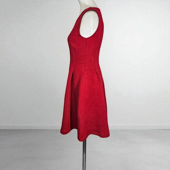 Anthropologie Maeve Red Scuba Debutant Dress - Picture 6 of 9